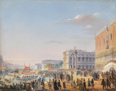 The Arrival of Emperor Franz Joseph and Empress Elisabeth of Austria in Venice in 1856 by Ippolito Caffi